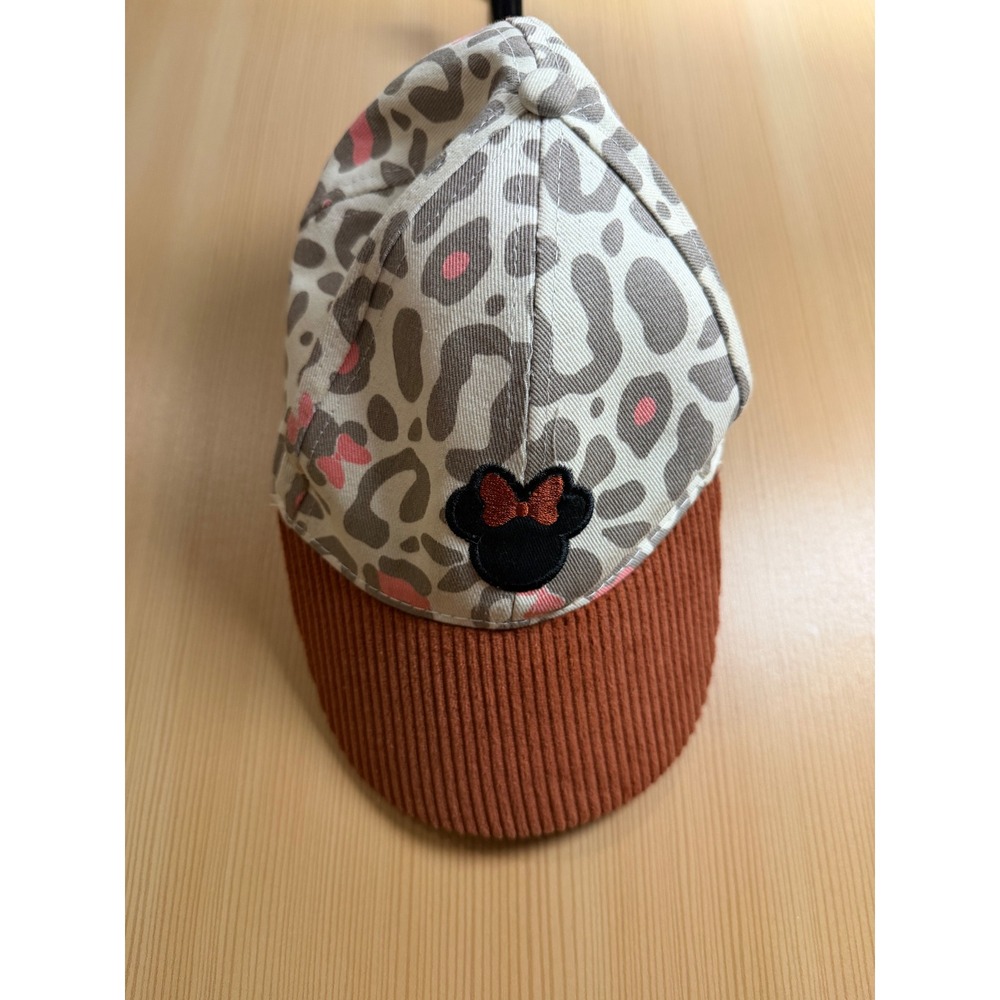 Disney Junior Minnie Mouse Kids Leopard Print Corduroy Brim Baseball Hat OSFM
